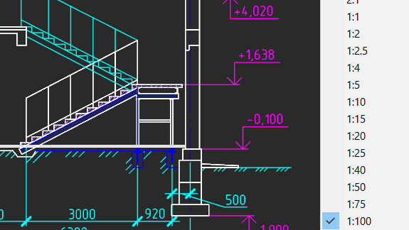 Objects scaling